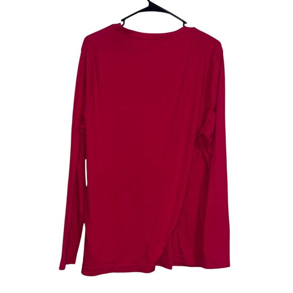 Mens Jammies For Your Families Red Graphic Long Sleeve Shirt M - Picture 3 of 5